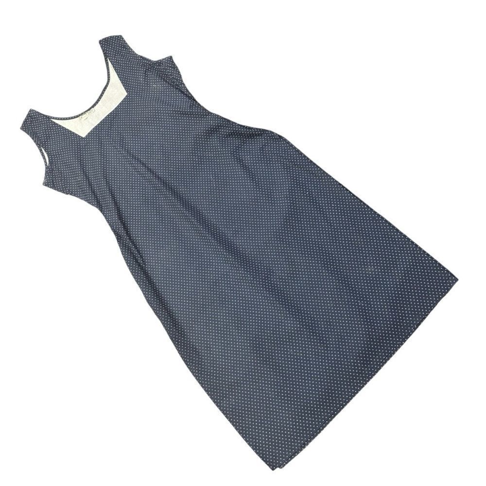 Ethnic Indian Wear Women’s Cotton Straight Tunic in Blue/White Dot Print in S
